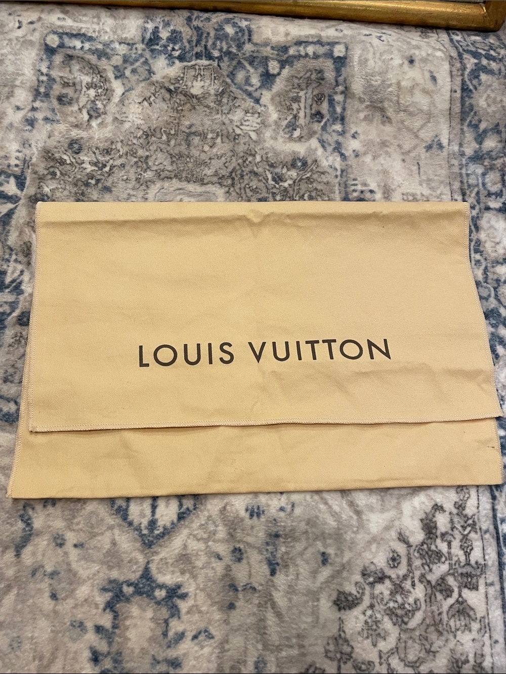 Louis Vuitton Beige Dust Cover with Black Logo